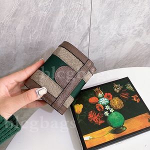 Wholesale Womens high quality wallets lady G designer pocket interior slot coin purse women leather Tri-fold short wallet