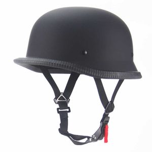 Deutscher Motorrad-Halbhelm im WWII-Stil, Chopper, Biker, Pilotenbrille, offenes Gesicht, Moto Motocicleta, Capacete, Casco, Casque, Kask Q0630