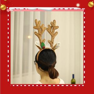 Noel Kafa Şapka Fantezi Elbise Şapka Ren Geyiği Boynuzları Noel Baba Noel Çocuklar Bebek Kız Yetişkin Yenilik Hairwear YHM17-ZWL