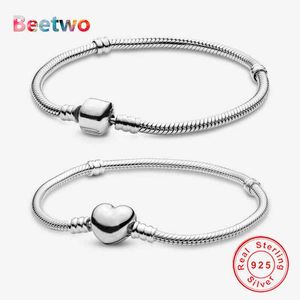 Dopasuj oryginalną bransoletkę Bangle Charm Moments 925 Sterling Silver Chain Diy Jewelry Berloque