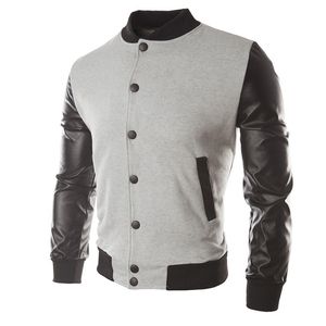 Män pojke baseballjacka mode design vin röd s smal passform college varsity varumärke stilig veste homme 211217