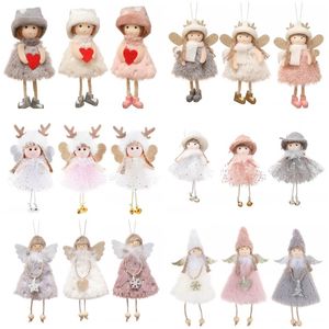 Ornamenti di angeli di Natale Adorabili angeli ragazza bambola di peluche per bambini regalo di Natale decorazione dell'albero per Capodanno