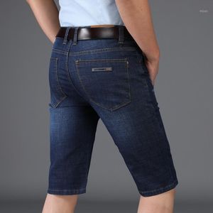 Mäns Jeans Qaunbo Sommar Män Business Denim Shorts Fashion Casual Sträck Lossa Straight Thin Comfortable Male Short
