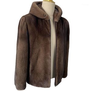 Men's Leather & Faux High-end Fur Coats Hooded Warm Thick Mink Jackets Male 2021 Winter Fashion Casual Short Jacket Chaquetas Hombre Gmm538