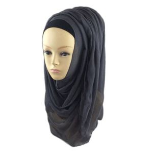 Chiffon Moslemischer Schal großhandel-Weibliche muslimische hijab voile wraps dünne islamische Frauen schal lange Chiffon Tücher cm Schals
