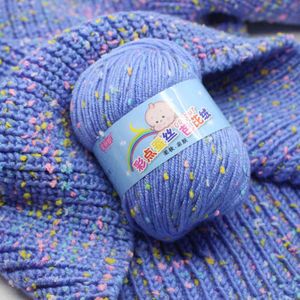 1PC 50g/set Colorful Dots Eco-dyed High Quality Soft Baby Cotton Yarn for Knitting Worsted Crochet Wool Thread Needlework Weave Line Y211129