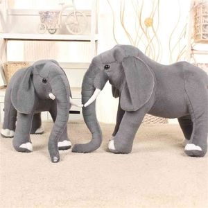 Simulação Elefante Bichos de Pelúcia Plus Brinquedo Macio Leão Girafa Almofada Gigante Bonito Crianças Presente de Natal AA50MR 210728