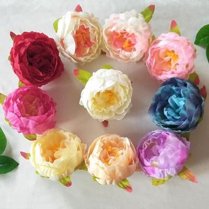 Dekorativa blommor kransar 10st konstgjorda siden Peony Flower Head Diy Home Wedding Bakgrund Wall Arch Party Decoration