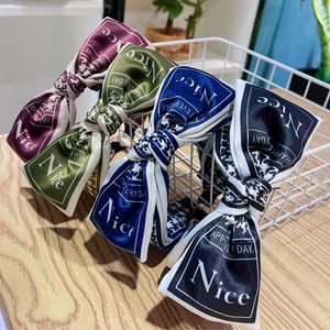 19color Classic VIntage Old Flowers Letters Print Headband Women Wide Edge Cross Knotted Cowboy Denim Hair Hoop Ladies Twist Turban Headwrap Head Accessories