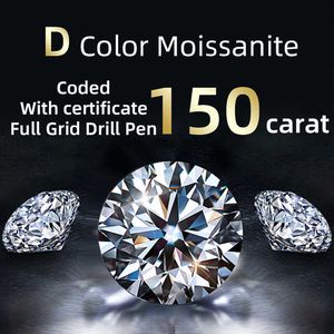 NYMPH 100% Real Moissanite Gemstone Loose Diamonds 3.0 Carats D Color vvs1 Fine Jewelry Ring for Women H1015