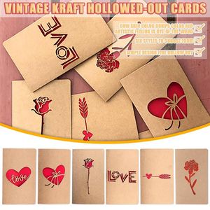 Paper Kraft Hand Made Love For Diy Gift Cards Box Candy Cupcake Thank You Tags Handmade Favors Name Mother s Day Card YJ Greeting