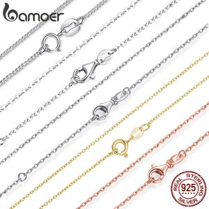 Classic Basic Chain Sterling Silver Lobster Clasp Adjustable Necklace Chain Fashion Jewelry for Women