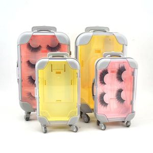 DHL False eyelashes packaging box luggage lashes suitcase luxury mink lashes packing fluffy and curly case empty