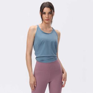 Yoga Vest Women's Back Split Sports Blouse Running Fitness Gym Clothes Breathable Quick Dry Tank Top