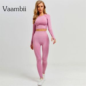 Sports Suits For Women Sportwear Workout Clothes Outfit Woman Suit Fitness Gym Sport Set Women's Vital Seamless Tracksuit 210802