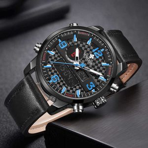 Stock Clearancewworm Moda Casual Mens Zegarki Mężczyźni Chronograf Sport Cyfrowy Wodoodporny Zegarek Wrist Zegar Luminous Male 210527