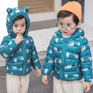 Autumn Winter Boys Warm Jacket For Girls Christmas Coat Baby Girls Jacket Kids Hooded Outerwear 1-5 Y Girl Toddler Children Coat H0909