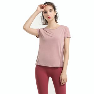 Abbigliamento da donna Magliette e camicette Magliette Magliette Tuta Abbigliamento da yoga Donna Sport Fitness Top Corsa professionale Maglia traspirante Dietro T-shirt moda estiva a maniche corte