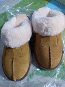 Classic Women Men Warm Slippers Boots Men's And Women's Cow Split Leather Cotton Boot Women Kids Size