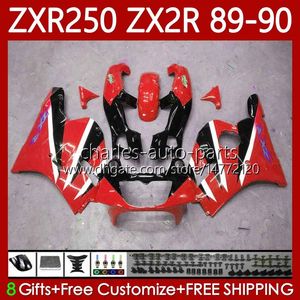 Wholesale motorcycle ninja red resale online - Motorcycle Fairings For KAWASAKI NINJA ZX2R ZXR250 ZX R R R250 ZXR Bodywork No Red Black ZX2 R ZX R ZXR ZX R250 Full Body Kit