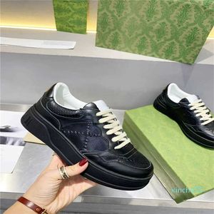 Luxury Designer Dress Shoes Embroidered Black Leather with Smooth Sneaker Wedge Espadrille Platform Shoes
