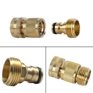 3/4' Garden Hose Quick Connect Solid Brass Connector Fitting Water Connectors Tool Watering Equipments