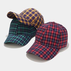 Dropship Primavera Estate Autunno Inverno Moda Plaid Cappelli Berretti da baseball Uomo Donna Streetwear Snapback Cappellino Hip Hop Trucker Party Hat