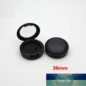 Bottiglie di imballaggio 36mm Frost Black Fard vuoto Cosmetico Scatola compatta Custodia per ombretto in plastica Tappo trasparente Contenitore per polvere Tavolozza per rossetto