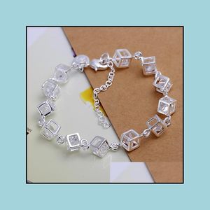 Beaded Strands Bracelets Jewelry With Tracking Number Top Sale Sier Bracelet Checkered White Diamond Drop Delivery