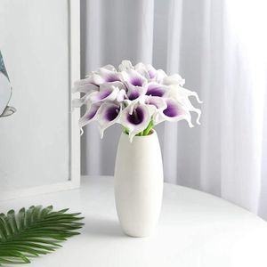 Decorative Flowers & Wreaths 20 Realistic Simulation Calla Lily Suitable For DIY Bride Wedding Bouquet Centerpieces Home Decoration