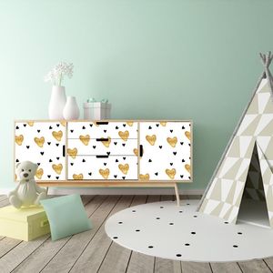 Bakgrundsbilder Golden Stars Cartoon Furniture Dekal Bakgrund Living Room Adhesive Wall Paper Vattentät klistermärke för barn