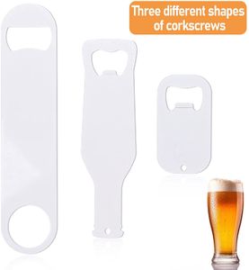 Newest Beer Bottle Opener Sublimation Stainless Steel Openers Kitchen Restaurant Corkscrew Christmas Party Supplies