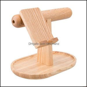 Espositore per imballaggio Sacchetti per gioielli, borse Porta cellulare in legno Orologio Bracciale Articoli vari Portaoggetti Organizer da scrivania Drop Delivery 2021