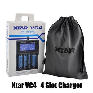 Authentic XTAR VC4 Cargador de batería Inteligent Mod 4 ranura con pantalla LCD para 18350 18550 18650 16650 22650 14650 BatteriesA58 de Li-Ion