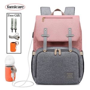 Borsa per pannolini per mummia Zaino per passeggino Zaino per ricarica USB Borsa da donna impermeabile per maternità Borsa da viaggio per pannolini per maternità 211025