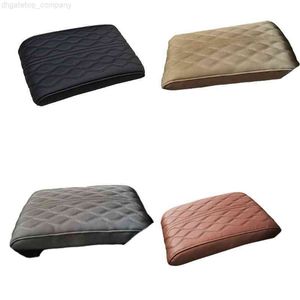 Universal Auto Center Console Box Armrest Protector Leather Wave Embroider Protection Cushion Car Storage Box Cover Pad