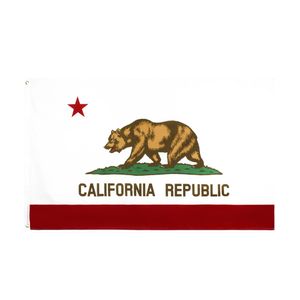 アメリカのカリフォルニア国旗3x5高品質ポリエステル印刷US州の旗バナー屋内屋外飛行吊り下げオフィスホームルームの庭の装飾