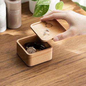 Hochwertige Buche Box Uhr String Holz Schmuckschatulle Geschenkbox Schmuck Aufbewahrungsboxen Großhandel