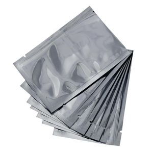 2021 Heat Seal Open Top Argento Mylar Sigillabile sottovuoto Sacchetto di imballaggio Cibo secco Snack Stoccaggio Foglio di alluminio Confezione Sacchetti di caramelle 300 Pz / lotto