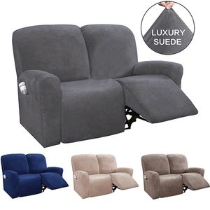 2 Seat Recliner Sofa Chair Cover All-inclusive Non-slip Couch Slipcover Elastic Massage Protector 211207