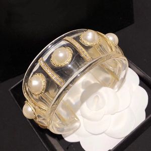 Modedesign harts pärlor stora armband märke koppar smycken