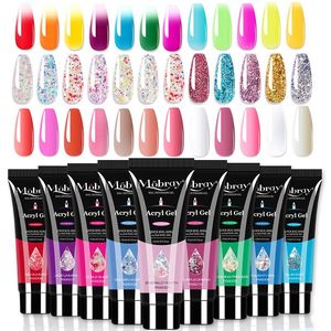 Gel de unhas poli acrílico para manicure 15ml UV Extensão 38 Cores Poligéis Nails Pintura de arte esmalte