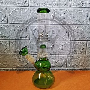 Recycler Glass Bong hookah Water pipes 12" Tall Fab Egg Shape oil rig Dab Rigs 14mm female Joint bongs pipe Perc with Quartz Banger bowl babber