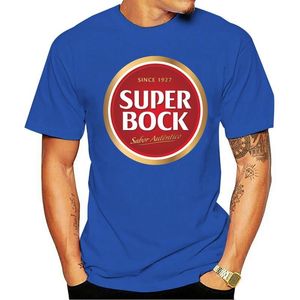 Męskie koszulki Koszulki Casual Moda Koszulka Okrągły Neck Cool Man's Super Bock Beer Portugalia Drukowane Krótki Rękaw