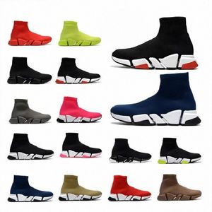 Herren Freizeitschuhe Damen 2.0 Speed Trainer Socke Stiefel Socken Boot Speeds Schuh Läufer Turnschuhe Strick Damen 1.0 Walking Triple Black White Red Lace Sports