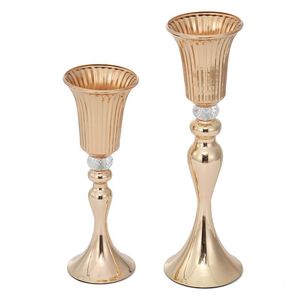 Vazolar Demir Şamdan Altın Vazo Yemek Masası Dekorasyon Düğün Ev Şamelabros Dekorativos De Velas