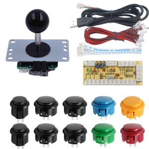 SJ@JX Controller di gioco arcade Pulsante Microinterruttore Joystick a 8 vie Ritardo zero Codificatore USB Kit fai da te PC MAME Retropie Raspberry Pi