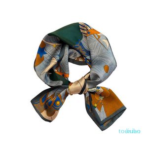 Scarves 100% Silk Scarf Bandana Women Long Wrap Satin Mulberry Vår 2021 Mode Luxury Högkvalitativa Headband Hijab Shawls 11