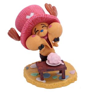 12 cm Kawaii Tony Chopper Brinquedos para crianças Pvc Anime Figuras de ação Engraçado Coleção de rosto gordo Modelo Boneca Brinquedos para crianças Q0722