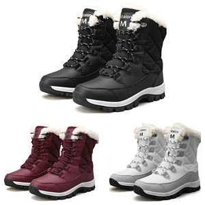 fashion No Brand Women Boots High Low Black white wine red Classic Ankle Short womens snow winter boot size 5-10